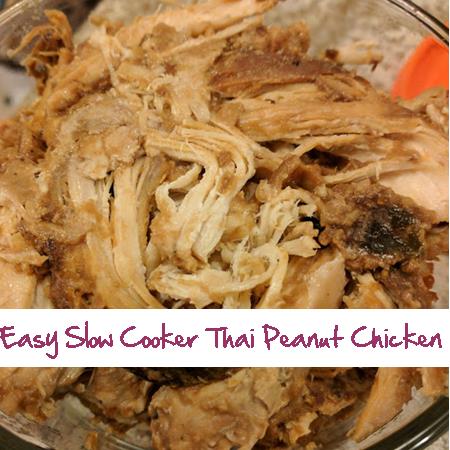 Easy Slow Cooker Thai Peanut Chicken